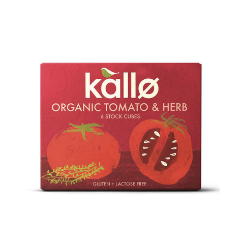 Kallo Organic Tomato & Herb Stock Cubes | 6 cubes