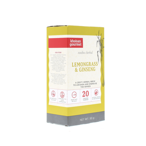 Khoisan Lemongrass & Ginseng Tea | 20 Teabags