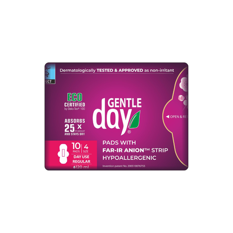 Gentle Day Organic Pads Regular Flow 10's