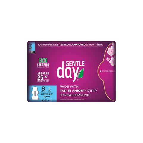 Gentle Day Organic Pads Overnight/ Heavy Flow 8's