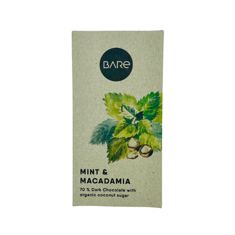 Bare Chocolate Slab | Mint & Macadamia