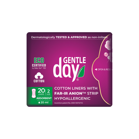 Gentle Day Organic Cotton Absorbent Liners 20's