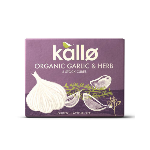 Kallo Organic Garlic &  Herb Stock Cubes | 6 cubes