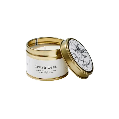 Amanda Jayne Golden Travel Tin Candle | Fresh Zest