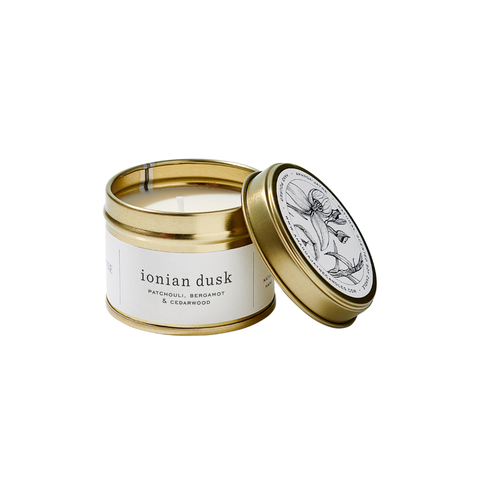 Amanda Jayne Gold Travel Tin Candle | Ionian Dusk