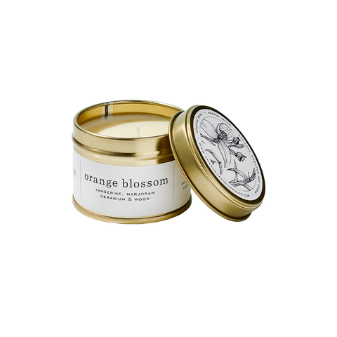 Amanda Jayne Gold Travel Tin Candle | Orange Blossom